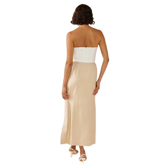 NEW MON RENN diego maxi skirt in biscuit - Picture 4 of 4